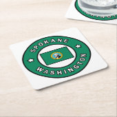 Spokane Washington Rechteckiger Pappuntersetzer (angewinkelt)