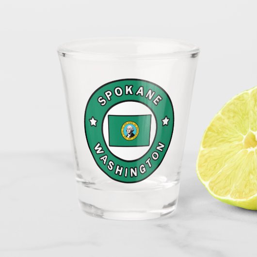 Spokane Washington Schnapsglas (Vorderseite)