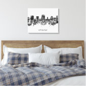 Spokane Washington Skyline BW Leinwanddruck (Insitu (Schlafzimmer))