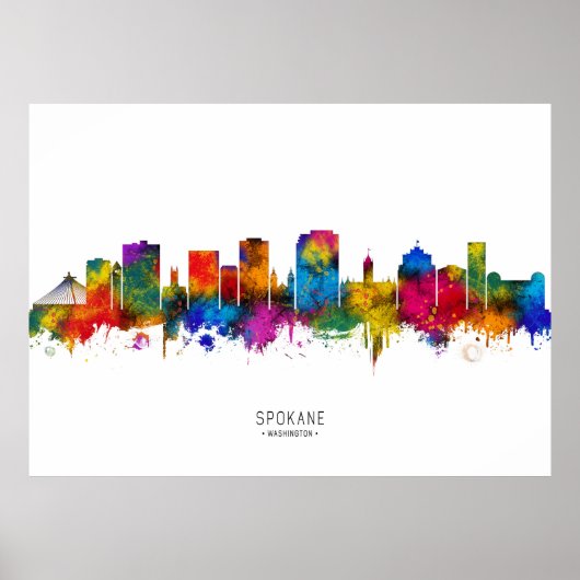 Spokane Washington Skyline Poster (Vorne)
