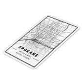 Spokane Washington USA Travel City Map Magnet (Linke Seite)