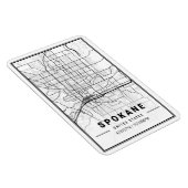 Spokane Washington USA Travel City Map Magnet (Rechte Seite)