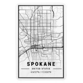 Spokane Washington USA Travel City Map Magnet