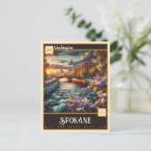Spokane, Washington| Vintage Postkarte (Stehend Vorderseite)