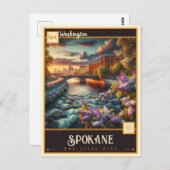 Spokane, Washington| Vintage Postkarte (Vorne/Hinten)