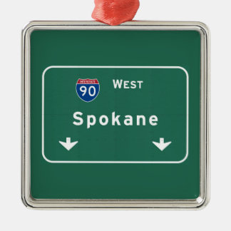 Spokane Washington wa Autobahn-Autobahn: Silbernes Ornament