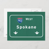 Spokane Washington wa Interstate Highway Freeway : Postkarte (Vorne/Hinten)