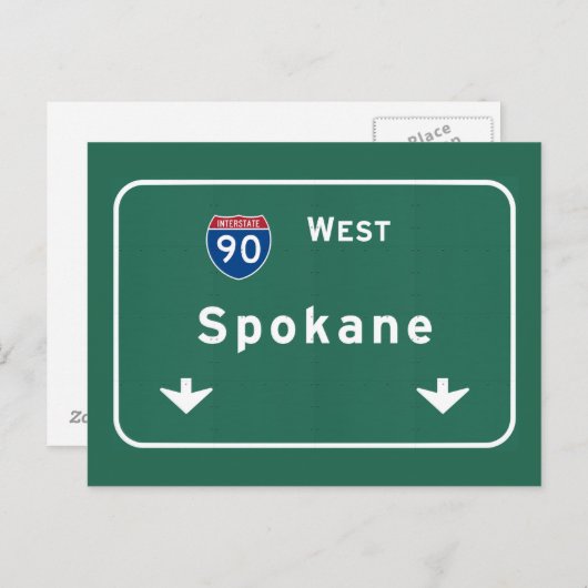 Spokane Washington wa Interstate Highway Freeway : Postkarte (Vorne/Hinten)