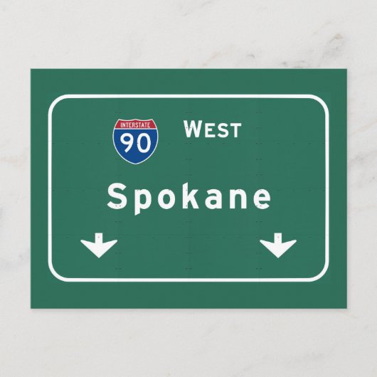 Spokane Washington wa Interstate Highway Freeway : Postkarte (Vorderseite)