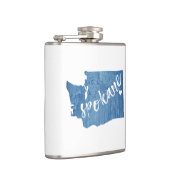 Spokane Washington Wood Grain Flachmann (Rechts)