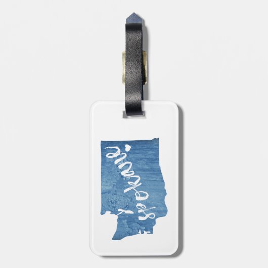 Spokane Washington Wood Grain Gepäckanhänger (Rückseite vertikal)