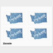 Spokane Washington Wood Grain Rechteckiger Aufkleber (Blatt)