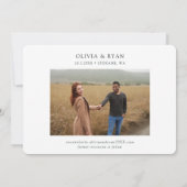 Spokane Wedding Modern Save the Date Einladung (Rückseite)
