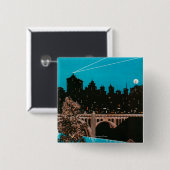 Spokane-Werbeplakat #1Spokane, WA Button (Vorne & Hinten)