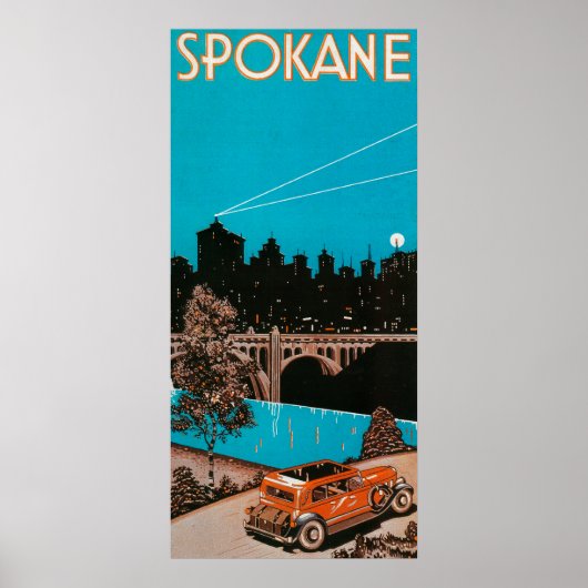 Spokane-Werbeplakat #1Spokane, WA Poster (Vorne)
