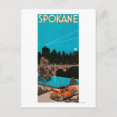 Spokane-Werbeplakat #1Spokane, WA Postkarte (Vorderseite)