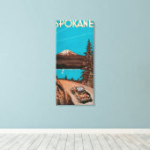 Spokane-Werbeplakat #2Spokane, WA Leinwanddruck (Insitu (Holzboden))