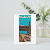Spokane-Werbeplakat #2Spokane, WA Postkarte (Stehend Vorderseite)