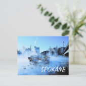 Spokane Winterpostkarte - Individuell angepasst Postkarte (Stehend Vorderseite)