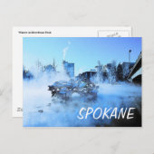 Spokane Winterpostkarte - Individuell angepasst Postkarte (Vorne/Hinten)