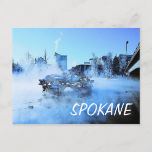 Spokane Winterpostkarte - Individuell angepasst Postkarte