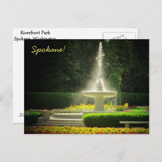 Spokane's Duncan Gardens in Manito Park Postkarte (Vorne/Hinten)