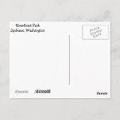 Spokane's Duncan Gardens in Manito Park Postkarte (Rückseite)