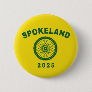 Spokeland Oakland Cycling Californian Cyclist Button