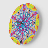 Spokes Kaleidoscope Große Wanduhr (Winkel)
