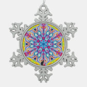 Spokes Kaleidoskop Snowflake Ornament (Vorderseite)
