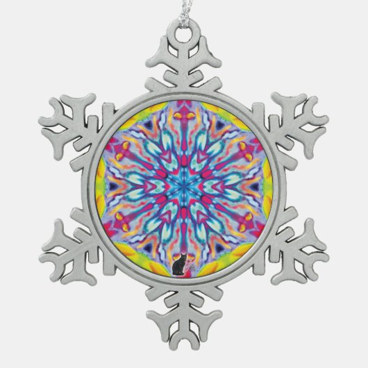 Spokes Kaleidoskop Snowflake Ornament (Vorderseite)
