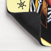 Spokiger Cowboy mit Waffen Rustikale Kunstwerke Mousepad (Ecke)