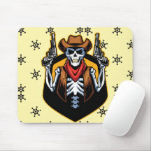 Spokiger Cowboy mit Waffen Rustikale Kunstwerke