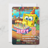 Sponge Birthday Invitation FOR KIDS Einladung (Vorderseite)