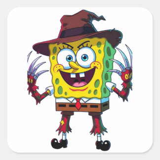 SpongeBob Kruger Quadratischer Aufkleber