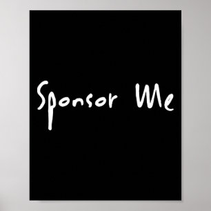 Sponsere Mich Skateboarding Bmx Scooter Am Pro Ska Poster