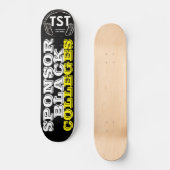 SPONSOR BLACK UNI Skateboard (Vorderseite)
