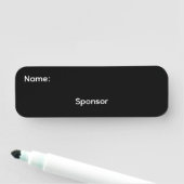 Sponsor Klassischer Namensschild PinBack (Beispiel)