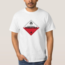 Spontan Combustable Gefahrenwarnzeichen T-Shirt