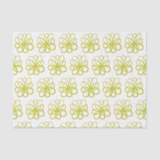 Spontane Blume - Bananengelb Seidenpapier (Vorderseite)