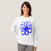 Spontane Blume - Blau T-Shirt (Vorne ganz)