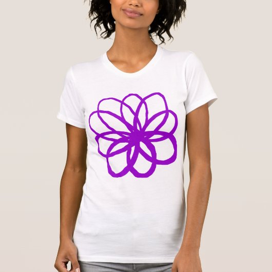Spontane Blume - Lila T-Shirt (Vorderseite)