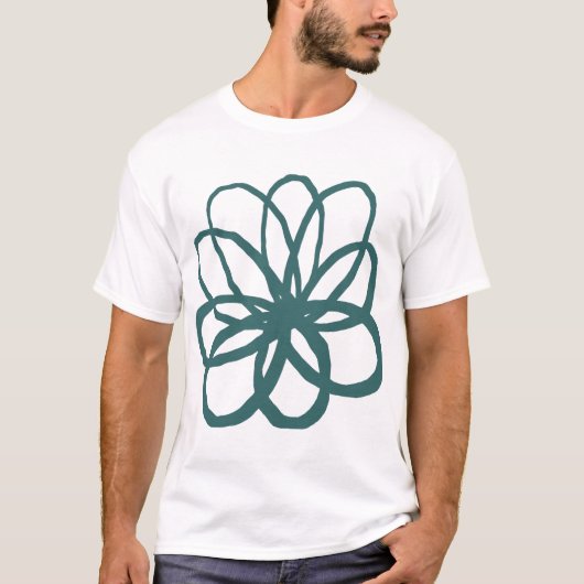 Spontane Blume - Moss Green T-Shirt (Vorderseite)
