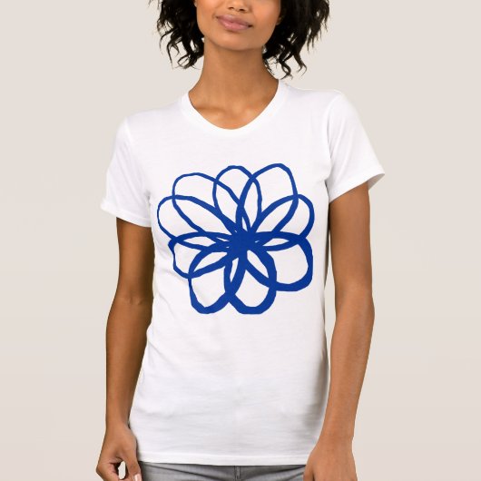 Spontane Blume - Navy Blue T-Shirt (Vorderseite)