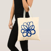 Spontane Blume - Navy Blue Tragetasche (Vorderseite (Produkt))