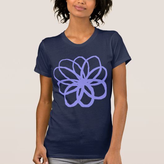 Spontane Blume - Pastellblau T-Shirt (Vorderseite)