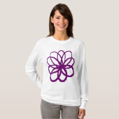 Spontane Blume - Pflaume T-Shirt (Vorne ganz)