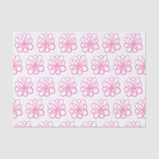 Spontane Blume - Rosa Seidenpapier (Vorderseite)