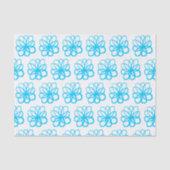 Spontane Blume - Sky Blue Seidenpapier (Vorderseite)