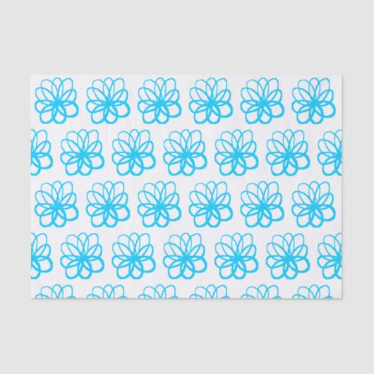 Spontane Blume - Sky Blue Seidenpapier (Vorderseite)